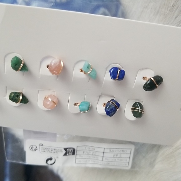 Raw Stone Earrings - Picture 4 of 8